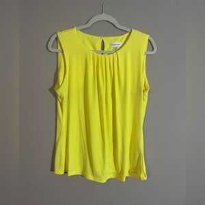 Calvin Klein Vibrant Yellow Sleeveless Blouse